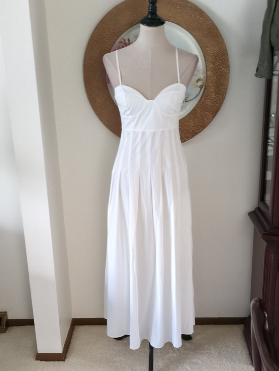 Zara Dresses & Skirts - Elegant White Zara Spaghetti-Strap Maxi Dress